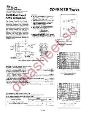 CD40107BEE4 datasheet  